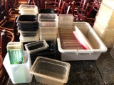 Group of Miscellanious Cold Table Pans, Storage Containers