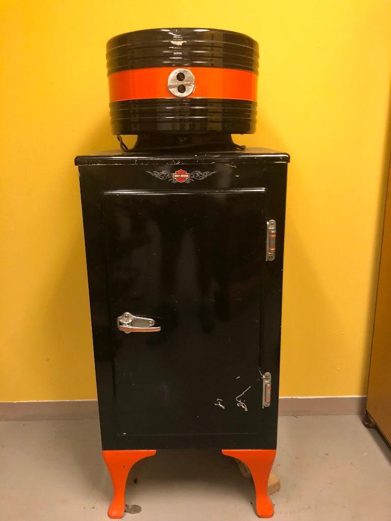 1934 GE Refrigerator Painted Harley Davidson; Proxibid