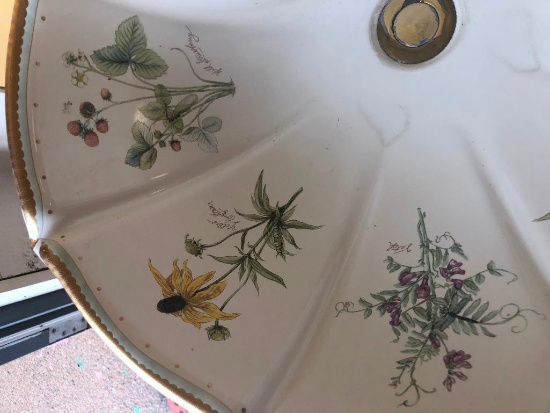 Kohler Artist Addition Prarie Flowers of the Midwest by Aldo Leopold  Pedestal Sink | Art, Antiques & Collectibles Collectibles | Online Auctions  | Proxibid