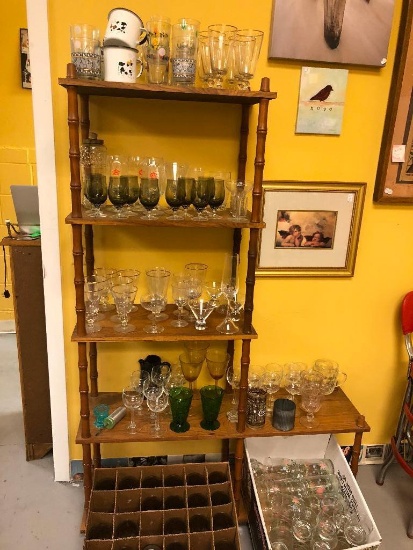 Lots of Drinking Glasses, Including Bohemian Caf? Water Cups, Stand Not Included