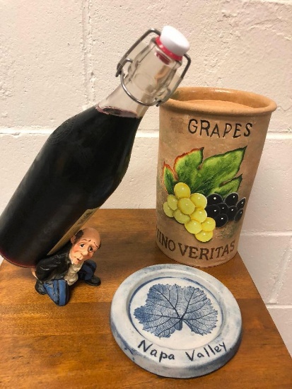 Wine Bottle Cooler, Napa Valley Bottle Coaster, and Funny Bottle Holder