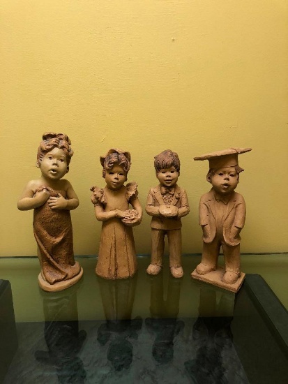 Four Vintage Figurines, Approximately 12" tall