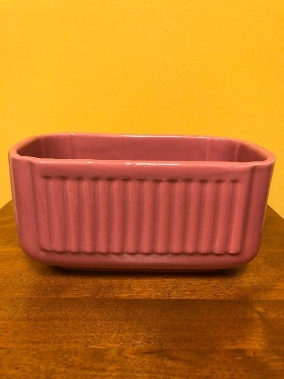 Pink Haeger Planter, 8" Wide, 4" Tall