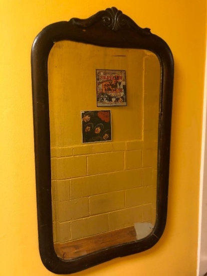 Antique Mirror, 29" Tall, 17" Wide