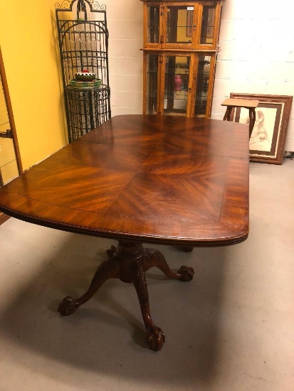 Clawfoot Solid Wood Table with Nice Detail, 44" wide X 72" long, Surface Scratches and Dings