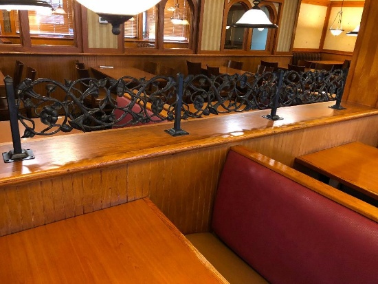 Lot os 2 Ornamental Cast Iron Raised Dividers 12"H x 90"W