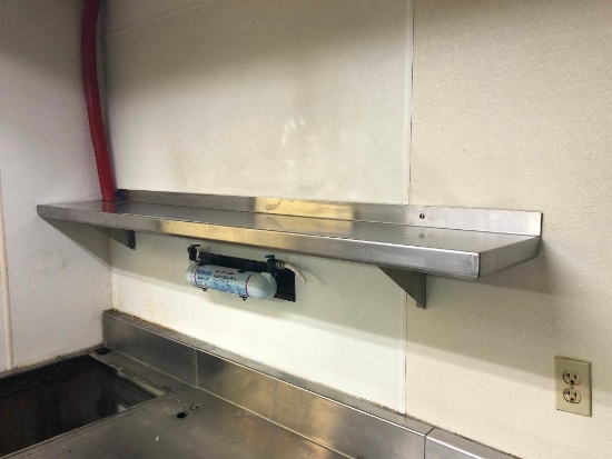 Universal NSF Stainless Steel Wallmount Shelf Model WSD-7212, 70"x12"