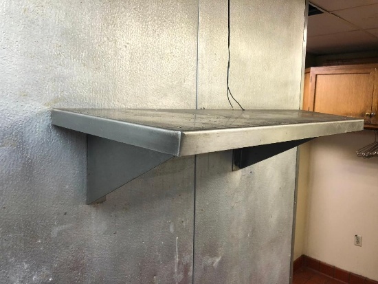 NSF Stainless Steel Wall mount Shelf 12"x24"x17"D on the side