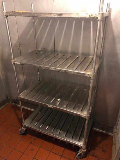 NSF Rolling Stainless Steel Shelving Unit 36"x20"x68"