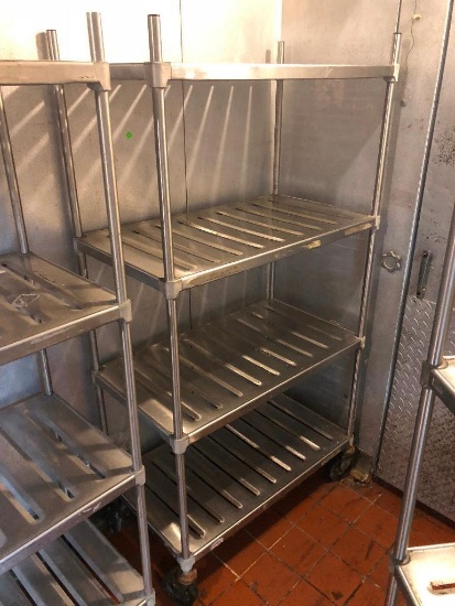NSF Rolling Stainless Steel Shelving Unit 36"x20"x68"