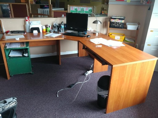 L-Shaped Office Desk Appx. 6' Long Each Side