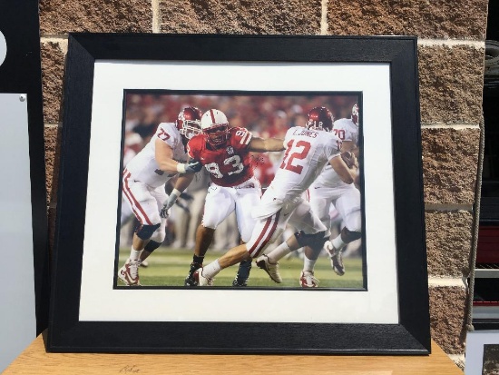 Nebraska Cornhuskers Ndamukong Suh Signed Framed Photograph