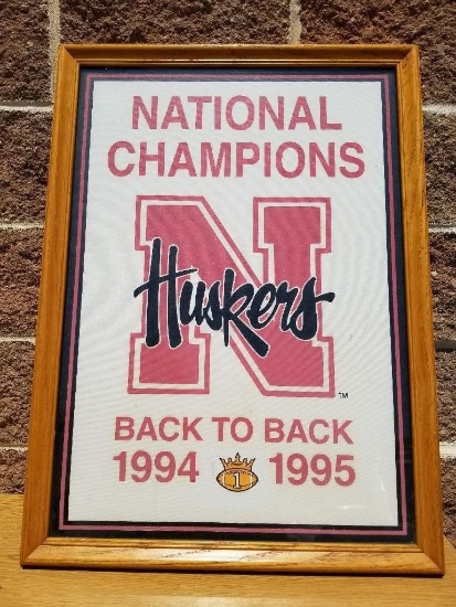 Nebraska Cornhuskers Framed Back to Back National Champions Poster