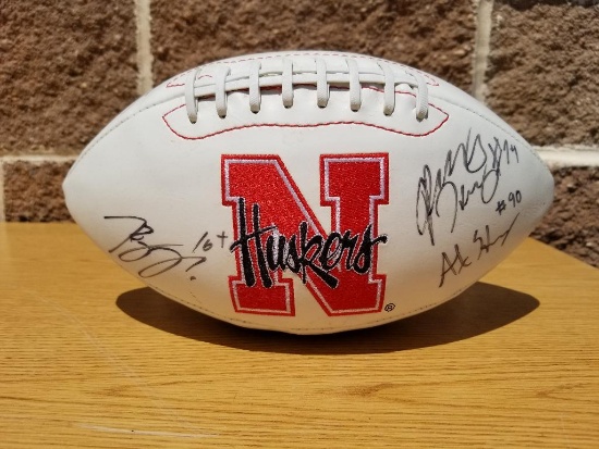 Nebraska Cornhuskers, Multiple Football Players, Signed Football