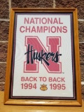 Nebraska Cornhuskers Framed Back to Back National Champions Poster