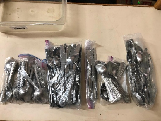 Misc. Lot of Stainless Steel Silverware, Mostly Spoons