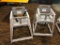 Lot of Two CSL Grey Stackable Plastic High Chair