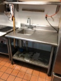 Stainless Steel Prep Table w/ Sink 42in x 30in x 36in high