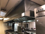 Double Overhead Exhaust Hood w/ Ansul System and Stainless Steel Fire Extinguishers
