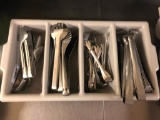 Tray of NSF Stainless Steel Tongs, Various Sizes and Designs