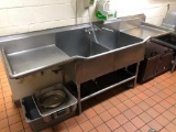 Commercial Stainless Steel 2 Compartment Sink 38in x 28in x 96in