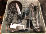 Cooking Utensils: Knives, Fry Pan, Ladels, Sharpeners, Scoops, Fork