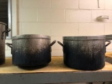 Pair of Stock Pots, One Bottom is Bowed