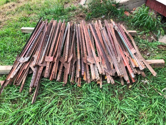 Group of Iron T-Posts, Fence Posts, 75+-