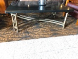 Granite Top, Iron Frame Coffee Table 36in x 52in