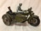 Hubley Cast Iron Harley-Davidson Twin Cyl Motorcycle with Side Car and Rider