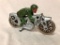 Hubley Hillclimber Cast Iron Motorcycle with Racer
