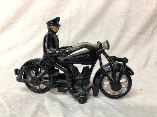 Hubley Champion Cast Iron Motorcycle - Repaint