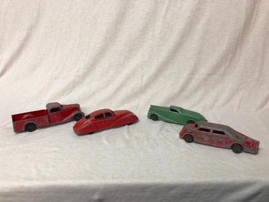 Lot of 4 - Various Metal Wheeled Toys