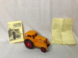1938 Minneapolis Moline Orchard Tractor, Die Cast Replica Toy
