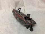 Popeye Key Wind Up Tin Boat