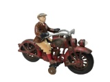 Hubley Cast Iron Motorcycle with Rider