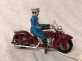 Hubley Cast Iron Motorcycle - Repaint
