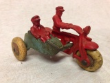 Cast Iron Motorcycle with Side Car