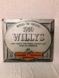 1940 Willy's Cardboard Sign