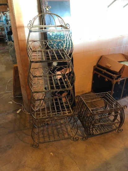 Iron Stackable Shelves, Lot of Two