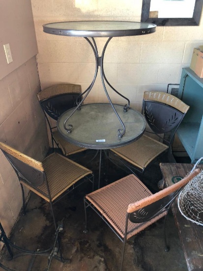 Two Bistro Tables w/ Four Chairs