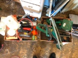 Group of Garage Items, Air Pump, Hedge Trimmer