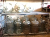 12 Glass Wine or Drink Jugs, Various Sizes