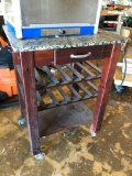 Rolling Wine Rack and Worktop Cart