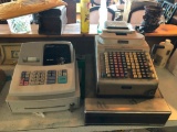 Two Cash Registers, One Old, One Newer w/ Keys, Sharp Model: XE-A102