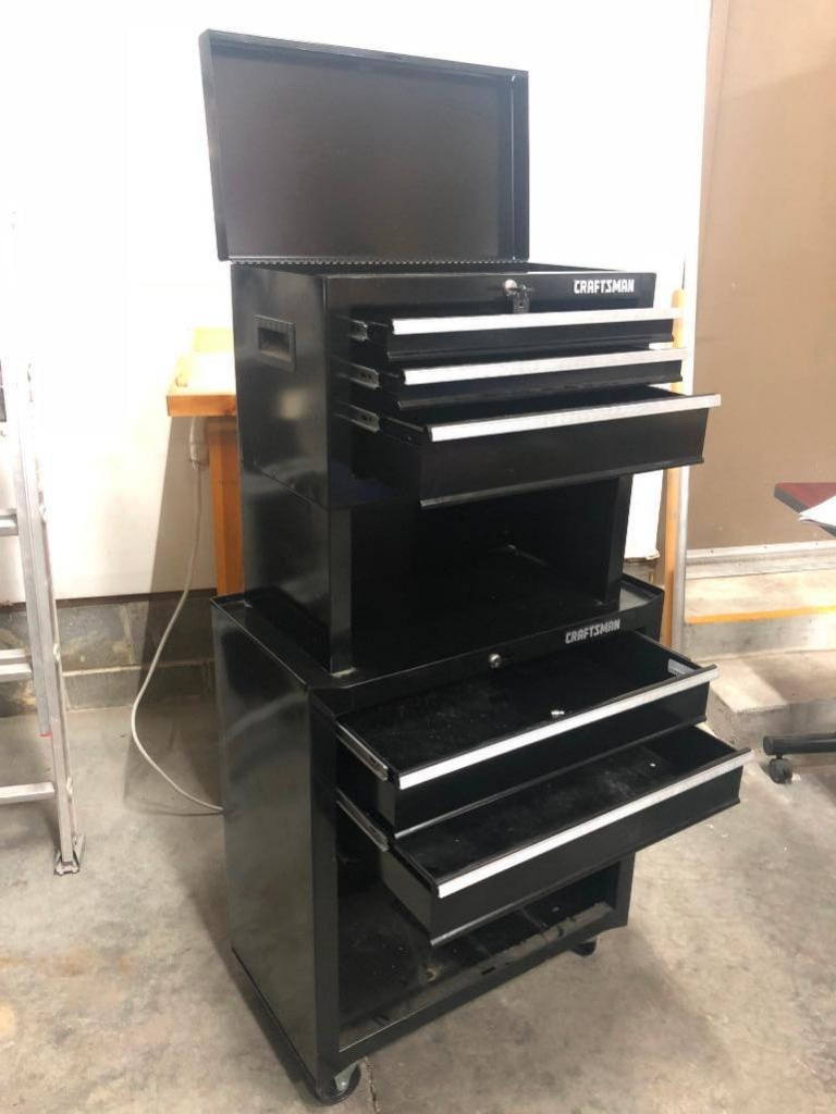 Lot Craftsman Stackable Rolling Tool Chest 5 Drawers W Keys