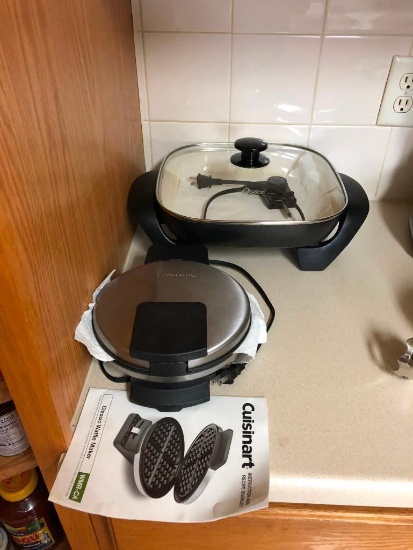Cuisinart Waffle Maker and Oster Skillet