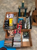 3 Boxes of CD's Trophies, Misc. Car Toys