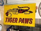 Vintage Tiger Paws Metal Sign, 36x54