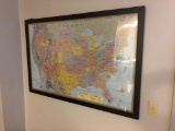 2 Maps, Blue Angels Print, Cork Board